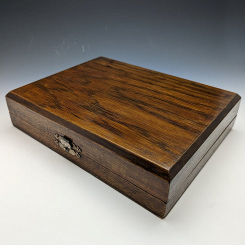 1897年 英国アンティーク 純銀(925シルバー)ブレード MOPハンドル フィッシュカトラリー4x2セット Allen & Darwin 箱入り